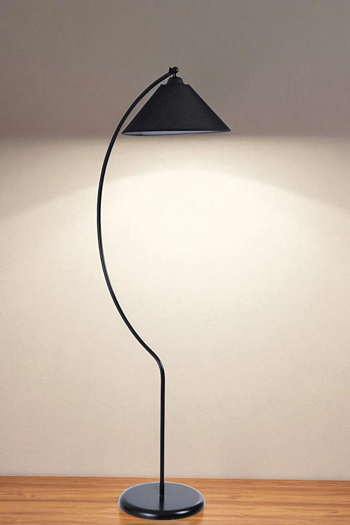 OGEDAY SİYAH LAMBADER HASIR SİYAH ABAJURLU