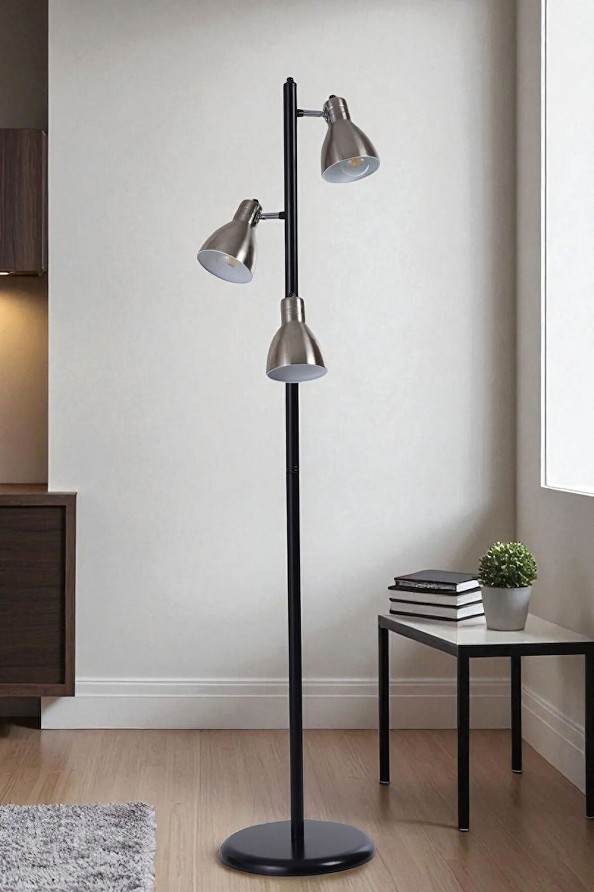 OTİS 3 LÜ SİYAH-MAT KROM LAMBADER