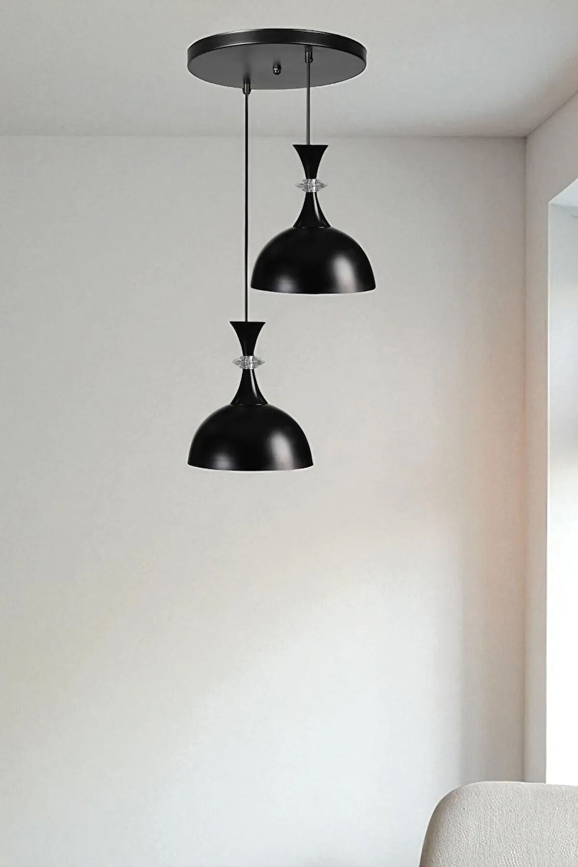 AKAY 2 Lİ TEPSİLİ SİYAH SARKIT