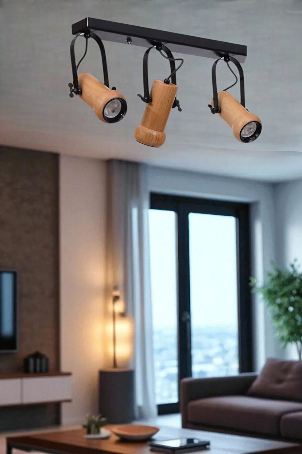 PASCAL 3 LÜ SIRALI NATUREL PLAFONYER AVİZE