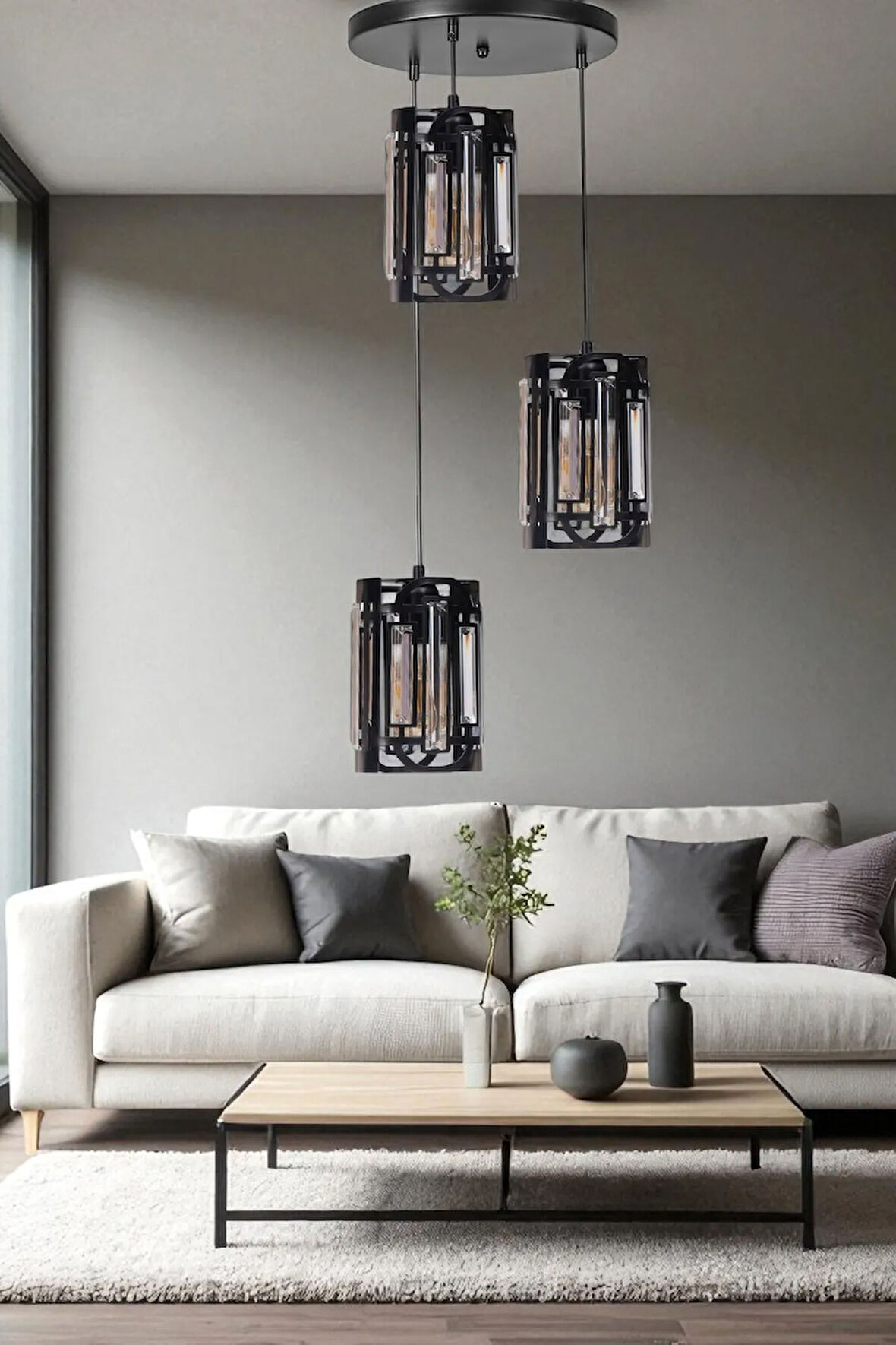 BALA 3 LÜ TEPSİLİ SİYAH SARKIT