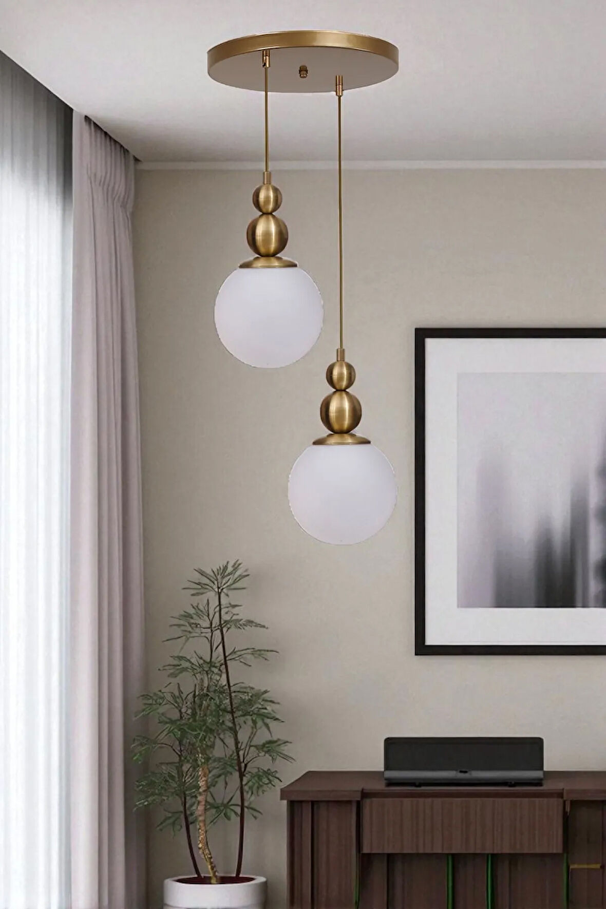 YAREN 2 Lİ TEPSİLİ ESKİTME BEYAZ CAMLI SARKIT