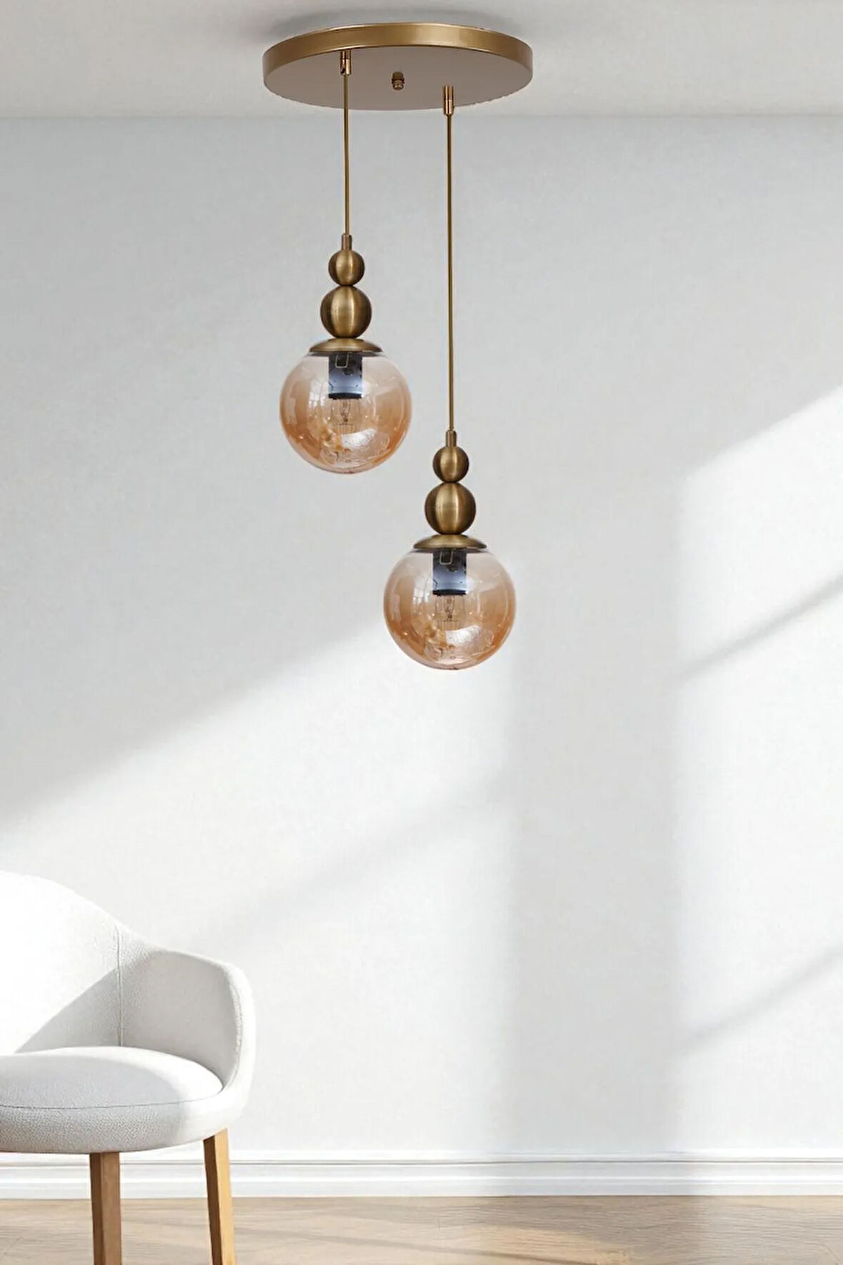 YAREN 2 Lİ TEPSİLİ ESKİTME BAL CAMLI SARKIT