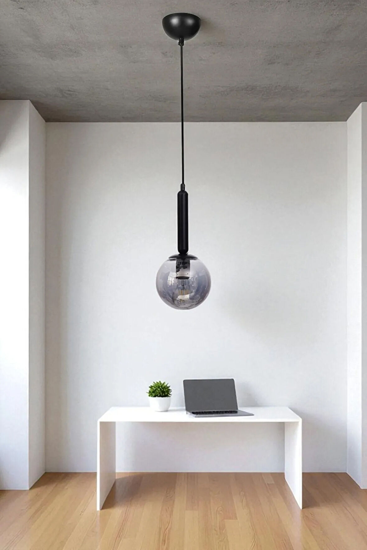 SEZGİ TEKLİ SİYAH FÜME CAMLI SARKIT