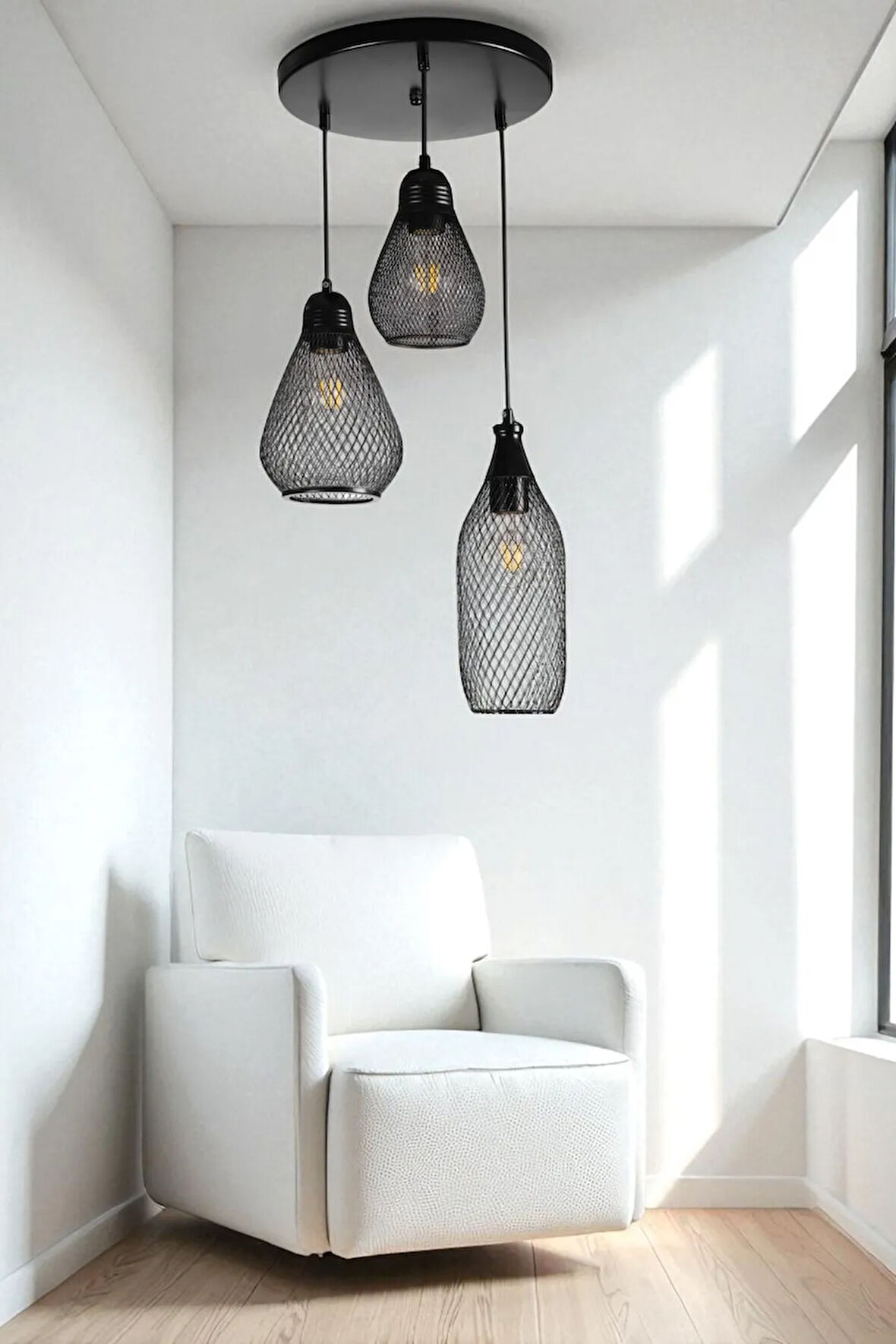 KARMAŞIK 3 LÜ TEPSİLİ SİYAH SARKIT