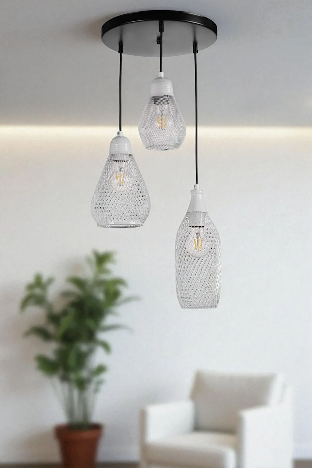 KARMAŞIK 3 LÜ TEPSİLİ BEYAZ SARKIT