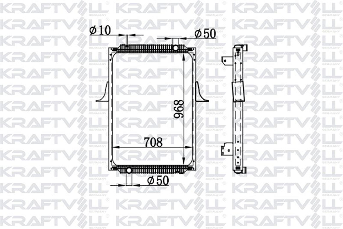 Renault Truck Su Radyatoru Renault Trucks Premium  (cerceveli) / (mt) 1996 2000 Ve Sonrası - Kraftvoll 08040131