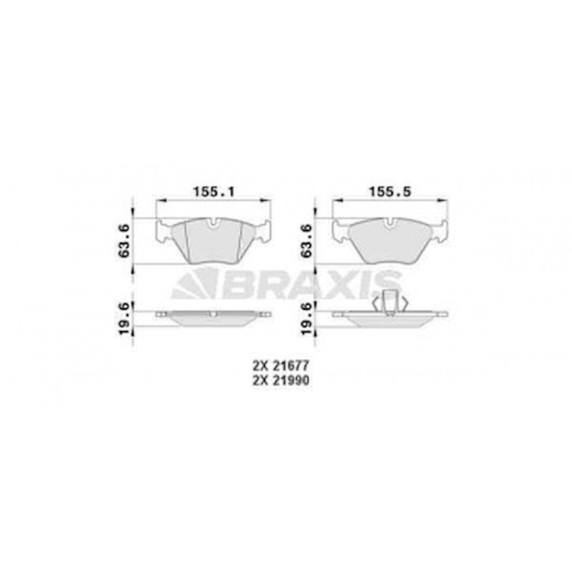 Bmw Fren Balatası On Bmw E39 95>03 - Braxıs Aa0084