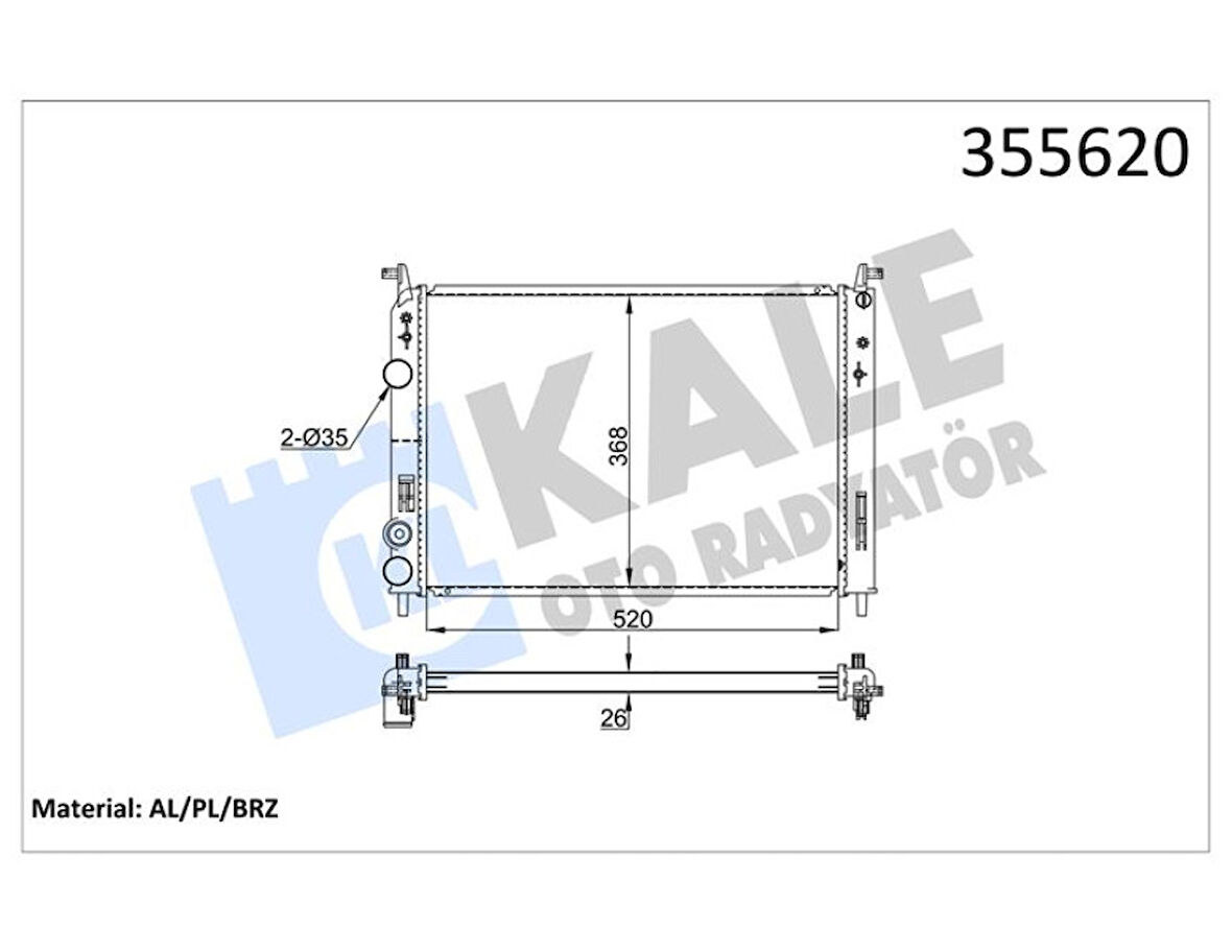 Fiat Motor Radyatoru Palıo / Albea / Strada - Kale 355620