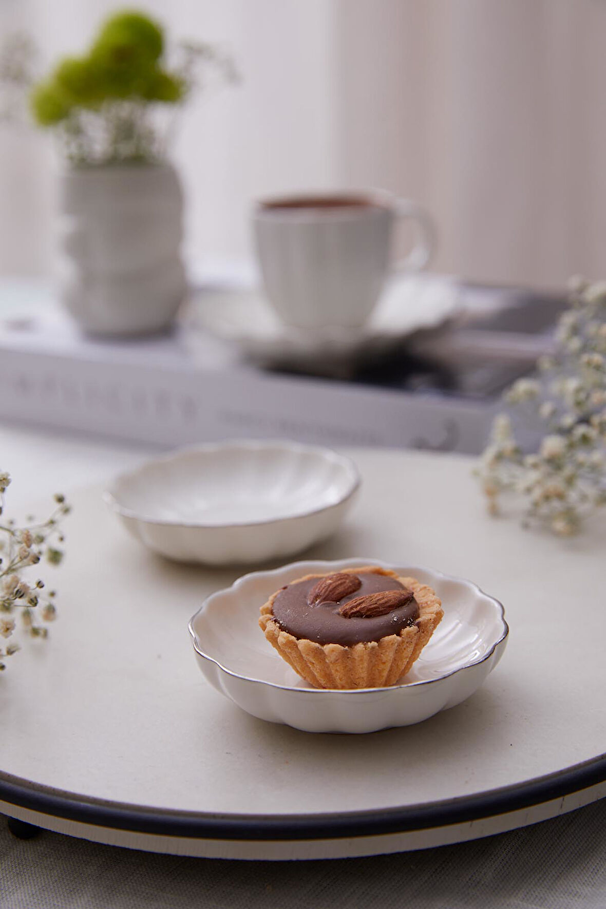 Kütahya Porselen Bone Luz 2 Parça 8 Cm Kase Platin File