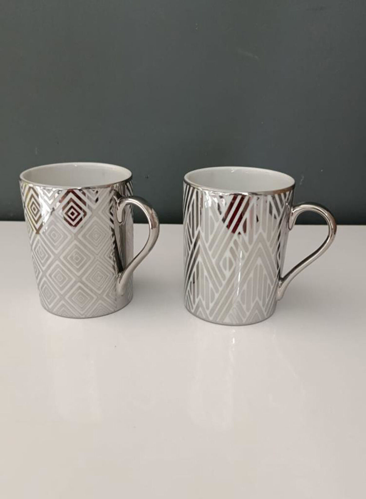 KÜTAHYA PORSELEN FOREST 2 Lİ MUG 260 CC PLATİN 10154