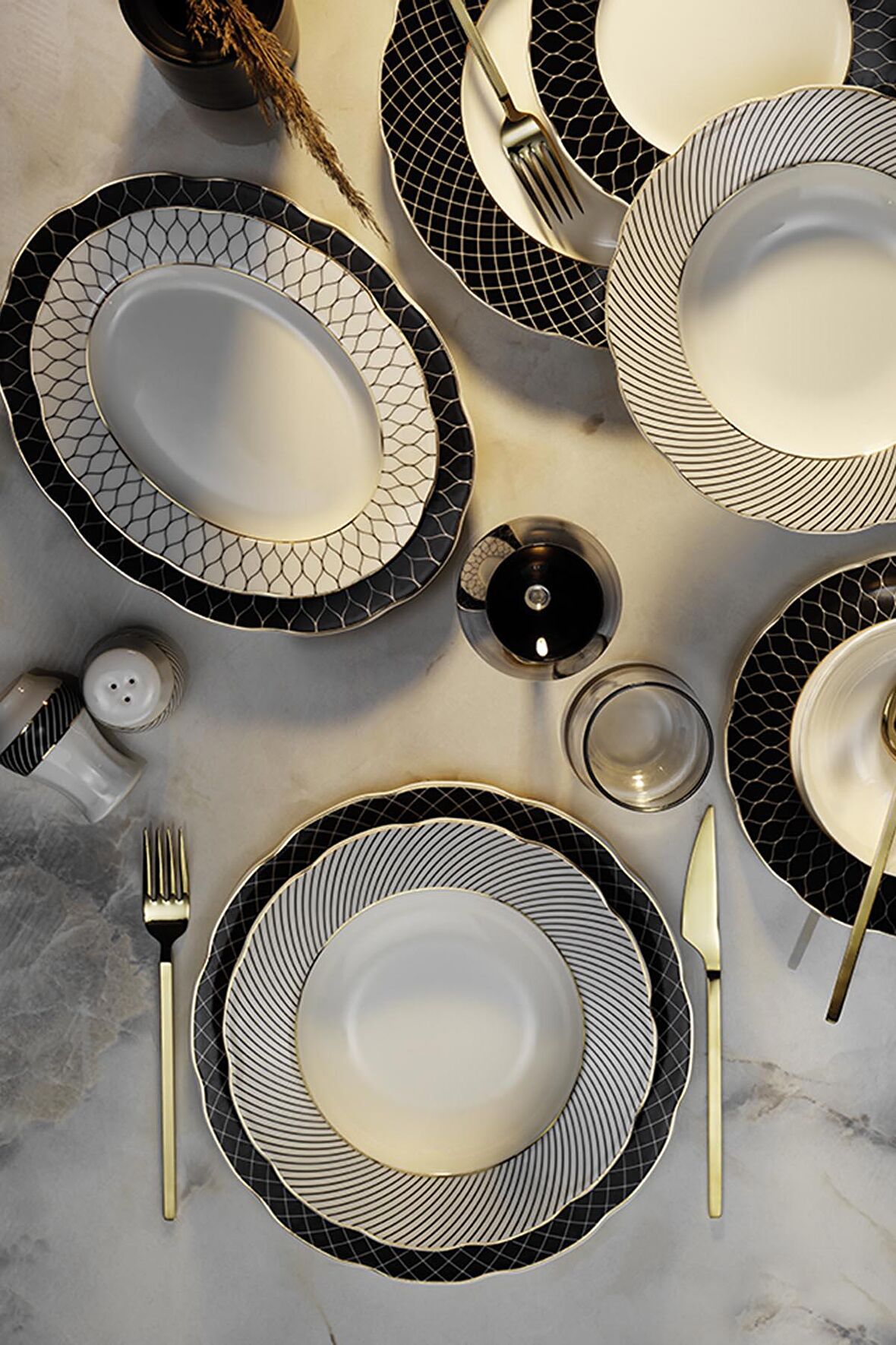 Bone Olympos 12339 58 Parça 12 Kişilik Yemek Takımı