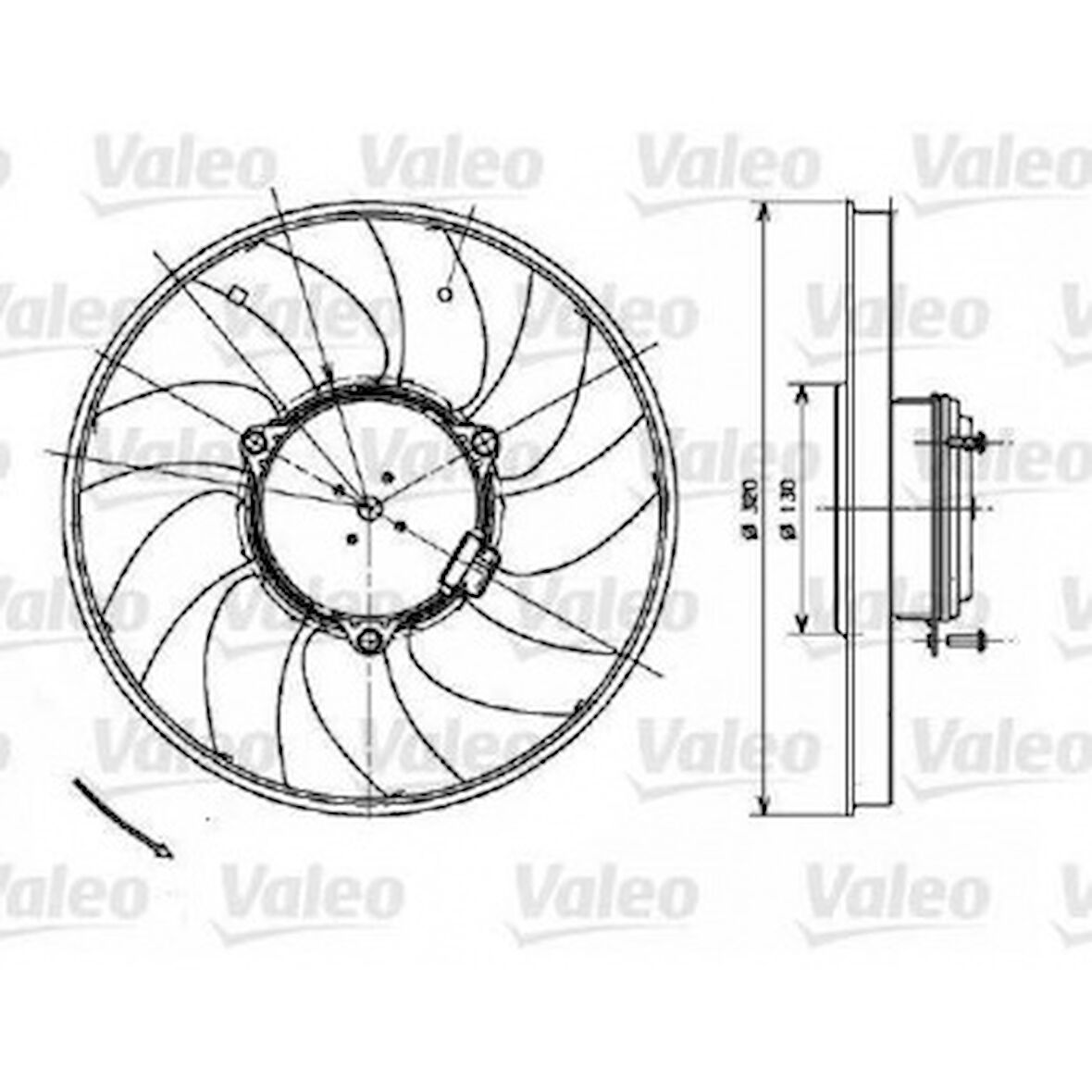 Vag Fan Motoru Sol Crafter Sprinter 06> - Valeo 696083