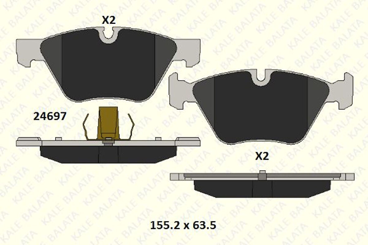 Bmw Fren Balatası On Bmw F10 F11 - Kale B 24697 193 05 Msh