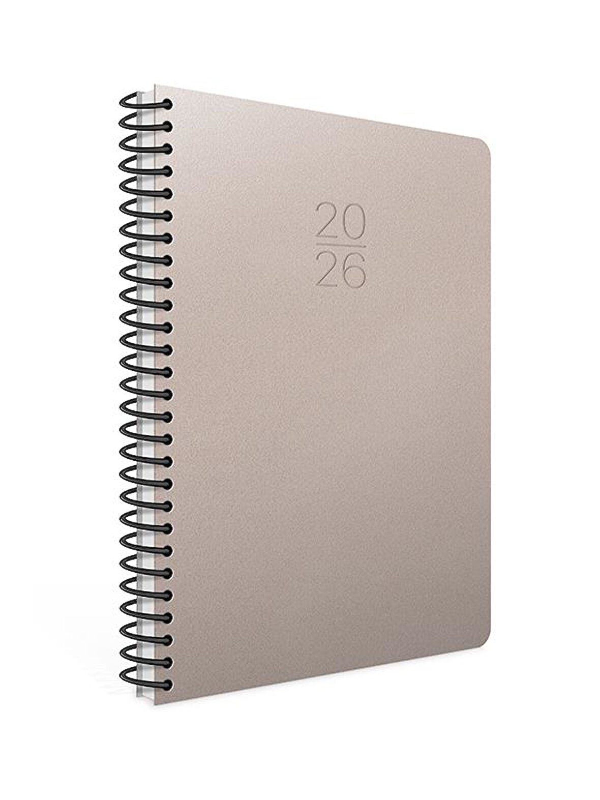 Gıpta 2026 Spiralli Günlük Ajanda Sert Kapak 17x24 cm  407-SEK Gri