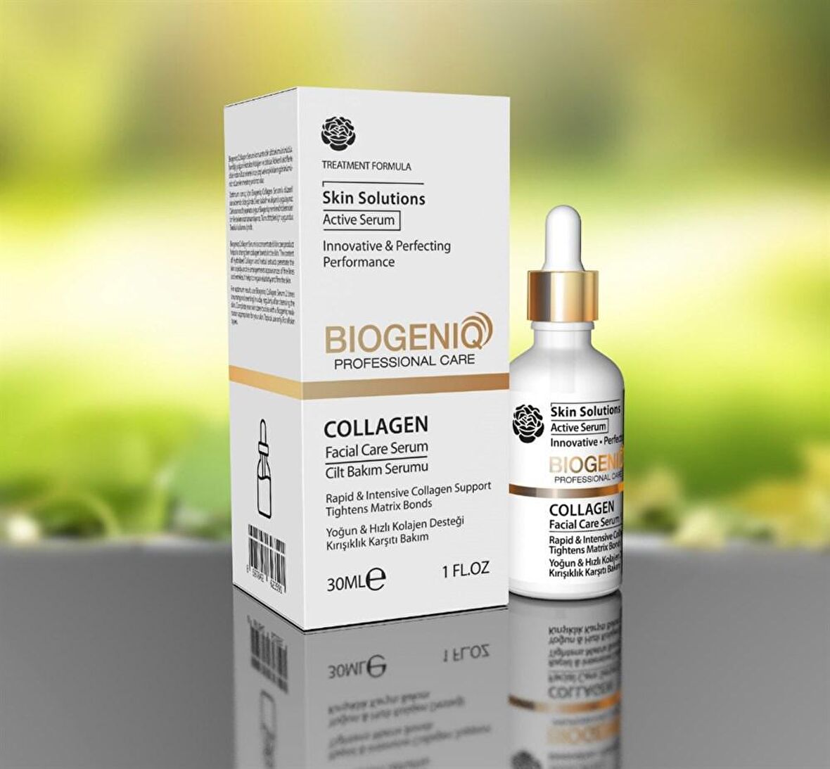 Biogeniq Beauty Yaşlanma Karşıtı Mineral Kolajen 30 Yaş + Gece-Gündüz Yüz ve Boyun Serumu 30 ml 