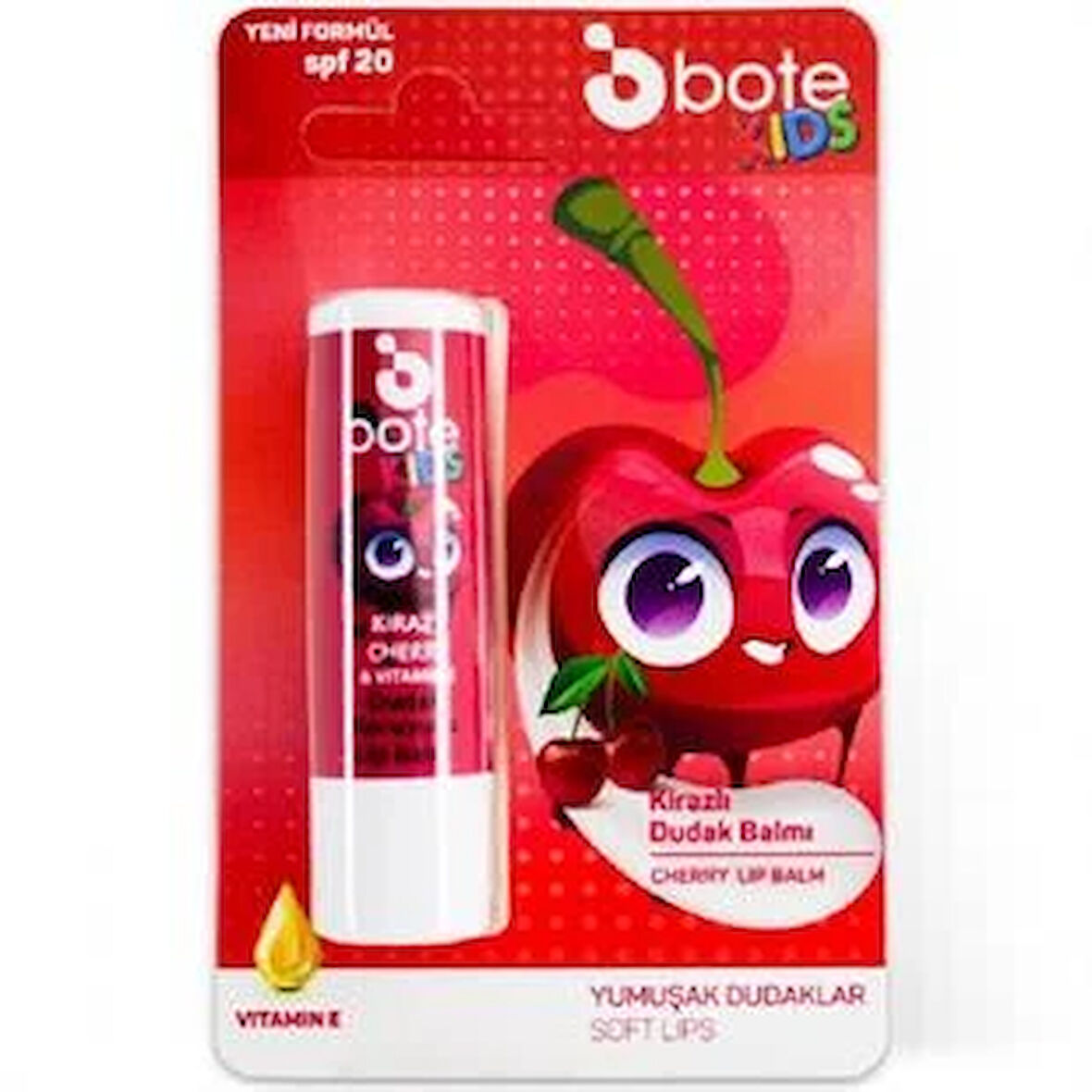 Bote Kids Lip Balm Kiraz Spf 20 Soft Lips