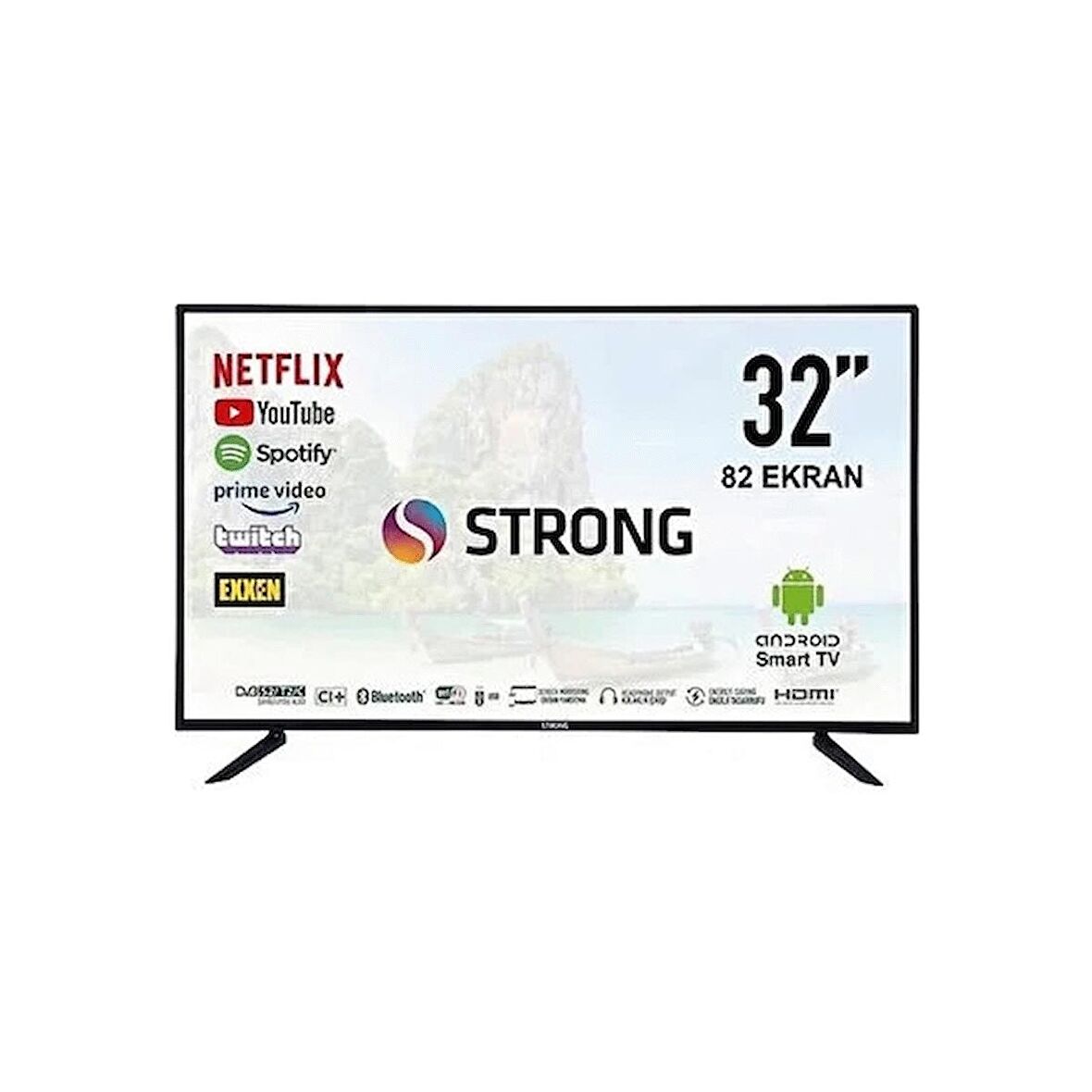 Strong ML32ES2000 32’’ 82CM Ekran Hd Ready Uydu Alıcılı Android 13 Smart LED Tv