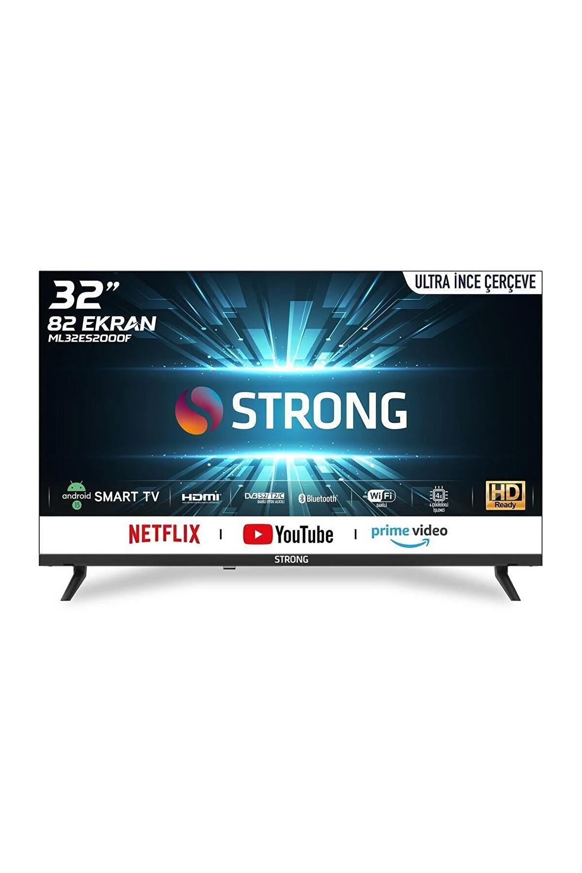 Strong ML32ES2000F Frameless HD 32" 82 Ekran Uydu Alıcılı Android Smart LED TV