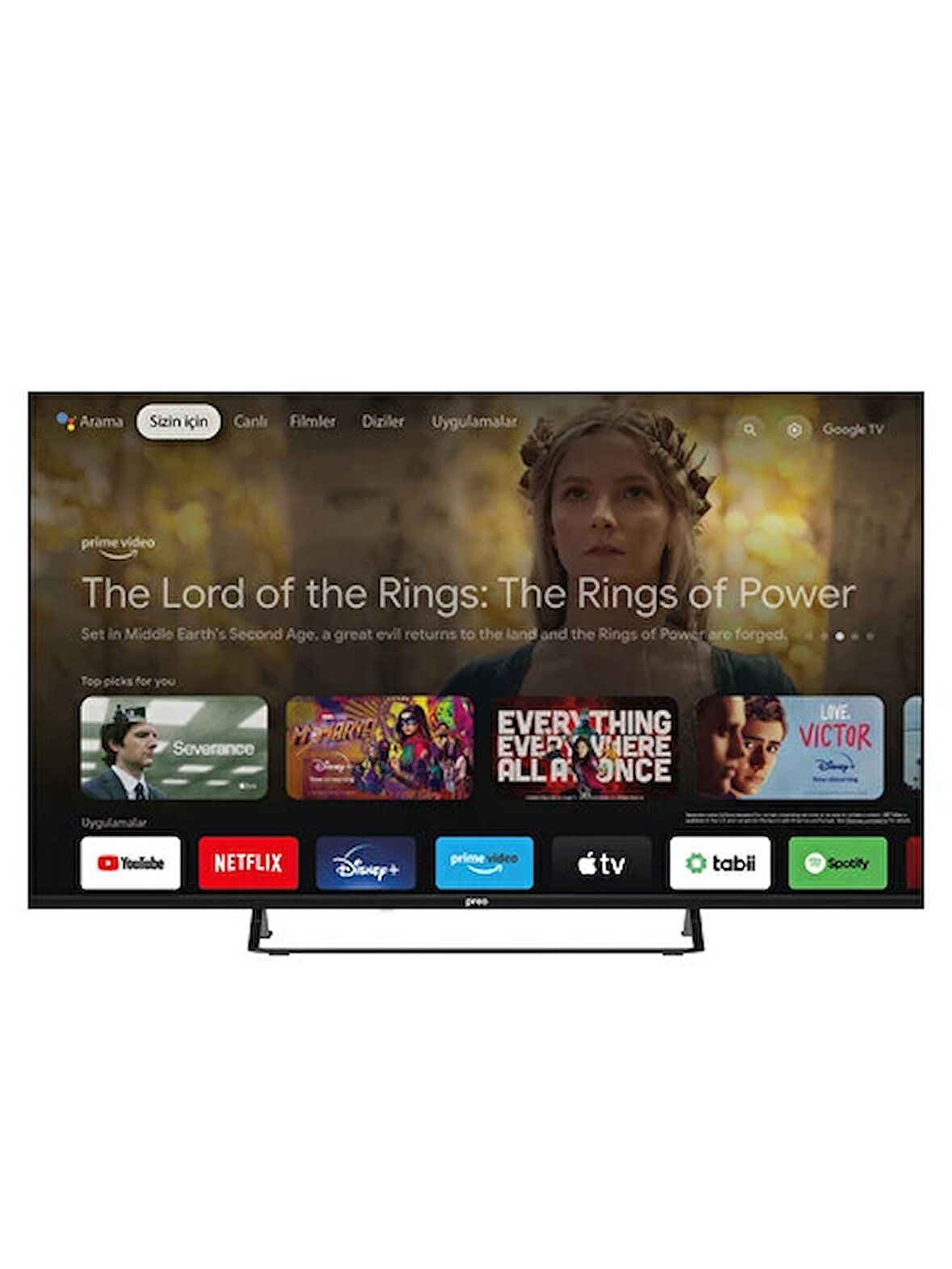 Preo Pr50eg8000qf 50" 127cm Ekran Uydu Alıcılı HDR Qled Google TV