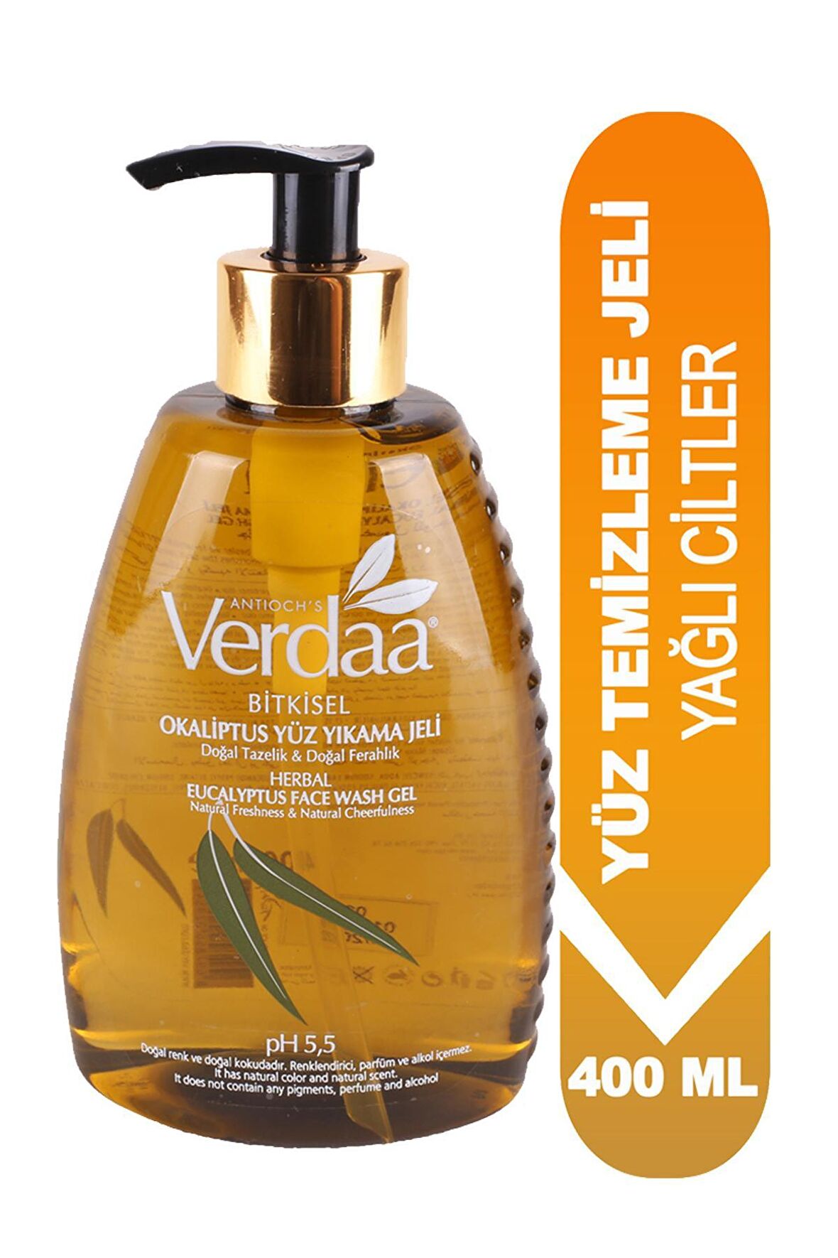 Antioch's Verdaa Yağlı Cilt için Temizleyici Vegan Yüz Temizleme Jeli 400 ml 
