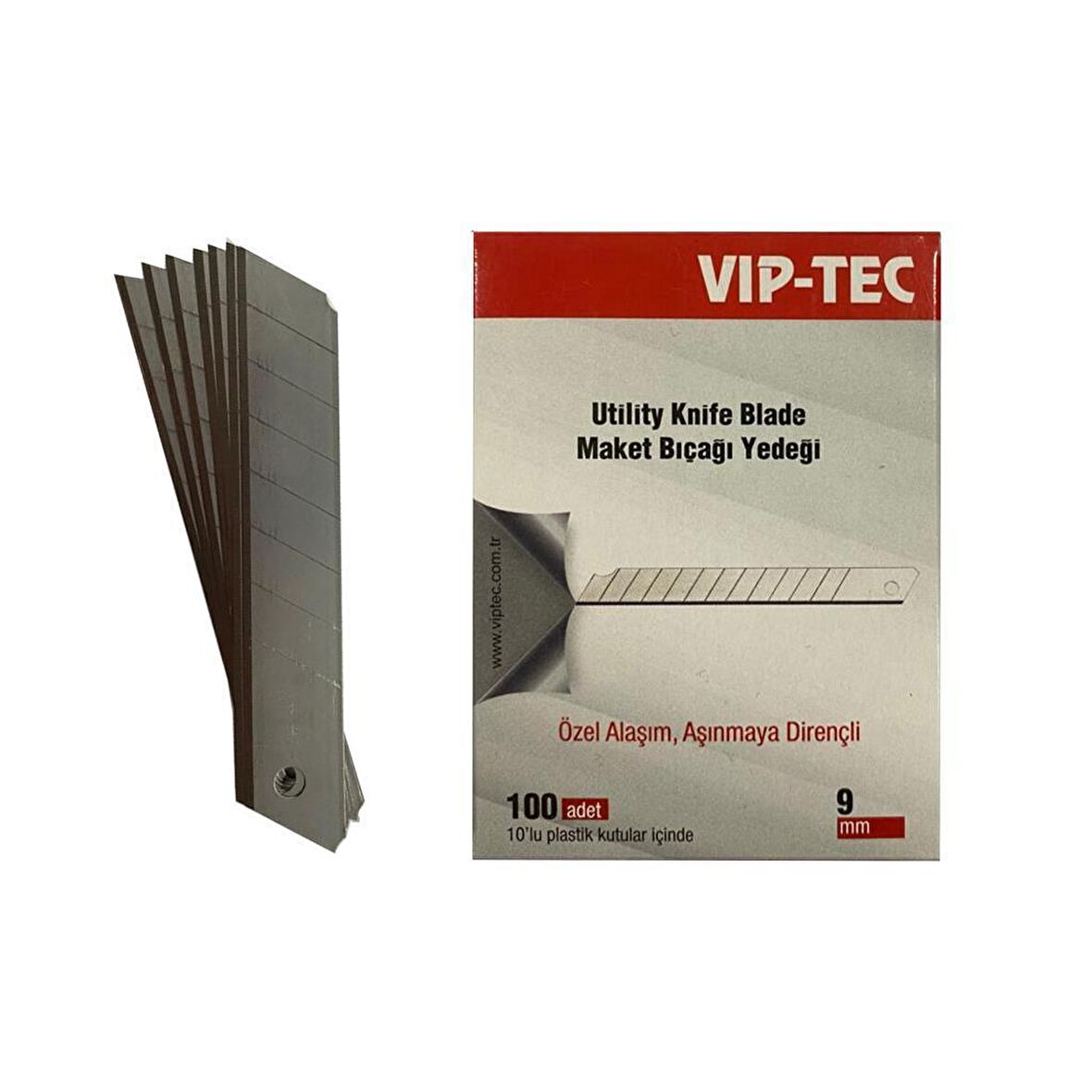 Vıp-Tec Maket Bıçağı ( Falçata ) Yedeği 9 Mm ( Küçük ) VT876000 10'LU