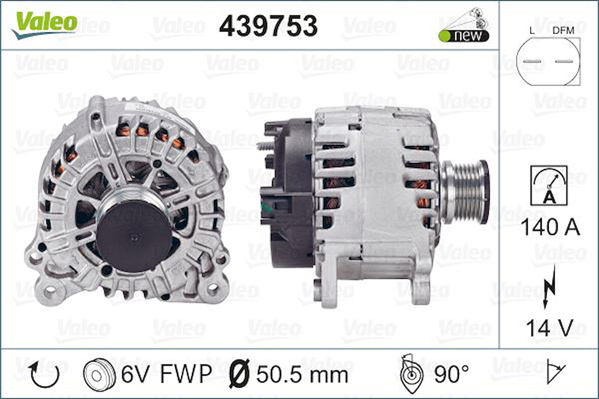 Vag Alternator 14v 140a A3 Tt Passat Superb Crafter T6 - Hella 8el012430-951