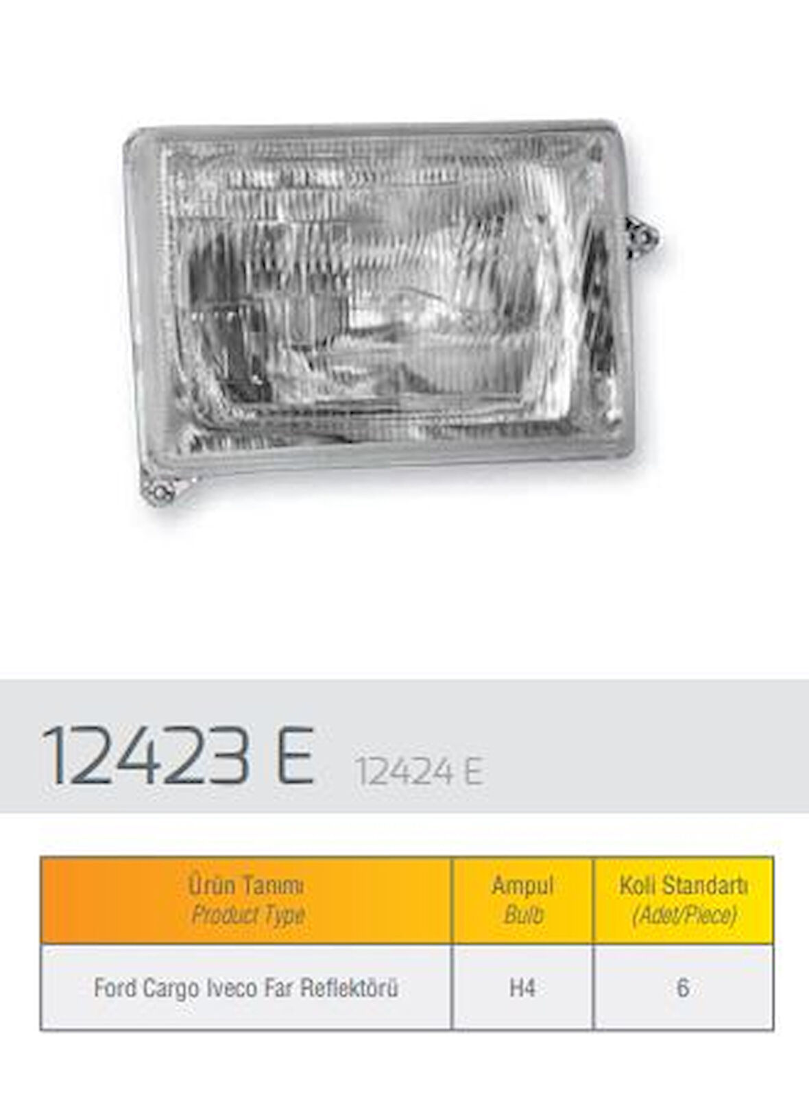 Ford Truck Far Sag Reflektorlu - Ford Cargo / İveco - Farba 12424d