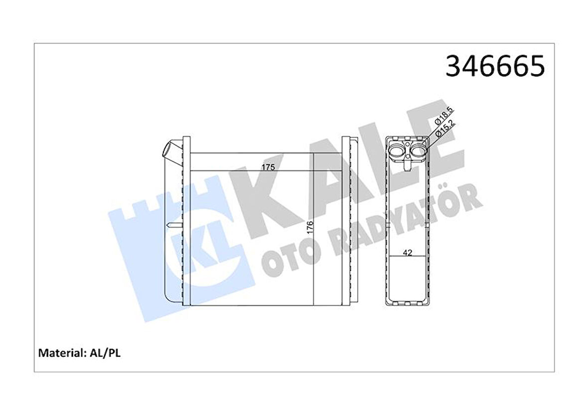 Opel Kalorıfer Radyatoru Vectra A / Calıbra - Kale 346665