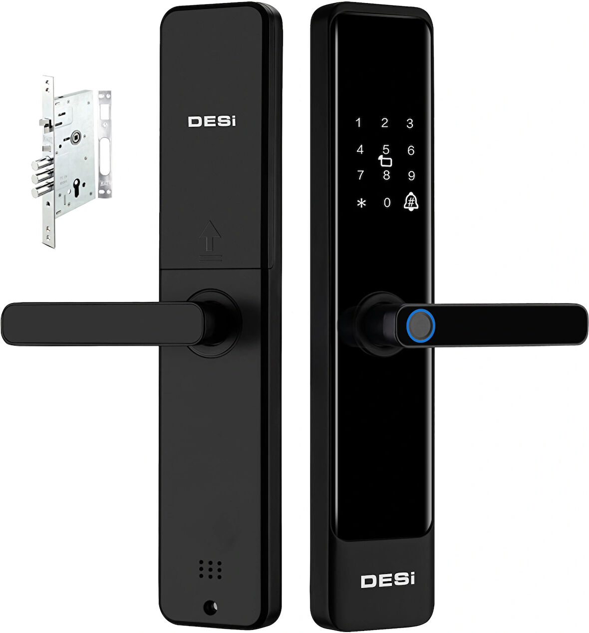 DESi QUiC Q016 Akıllı Kilit ve Kale Otomatik Kilitlenen Mekanik Kilit OS/Android Uyumlu - Parmak İzi -Tuş Takımı - Kart Okuyucu 