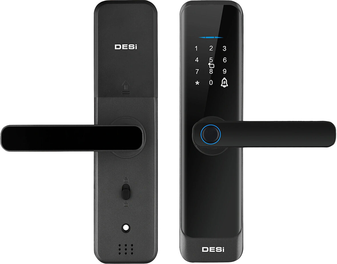 DESi QUiC Q015 Akıllı Kilit iOS/Android Uyumlu - Parmak İzi -Tuş Takımı - Kart Okuyucu 