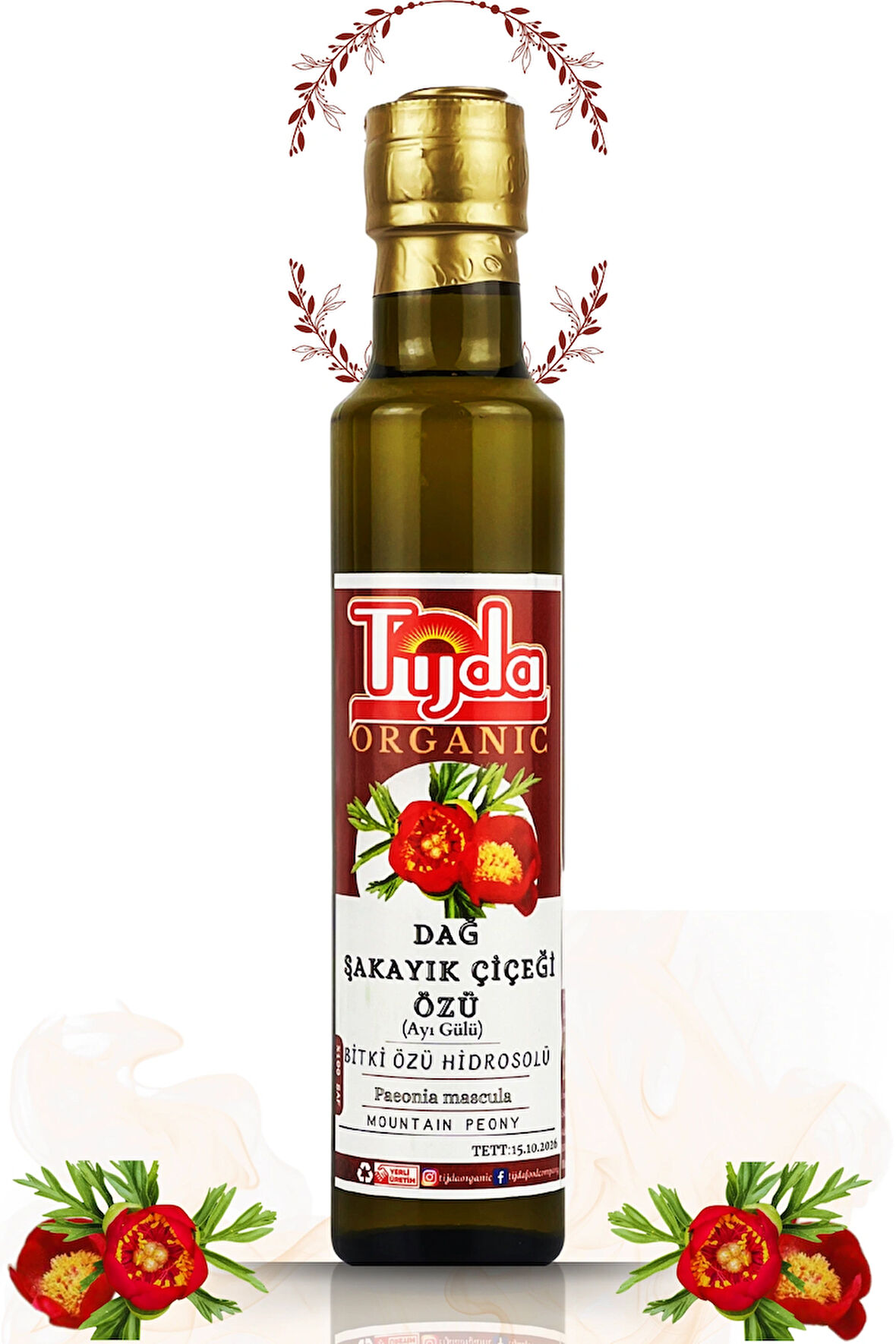 DAĞ ŞAKAYIK ÇİÇEĞİ ÖZÜ AYI GÜLÜ 250 ML Paeonia mascula