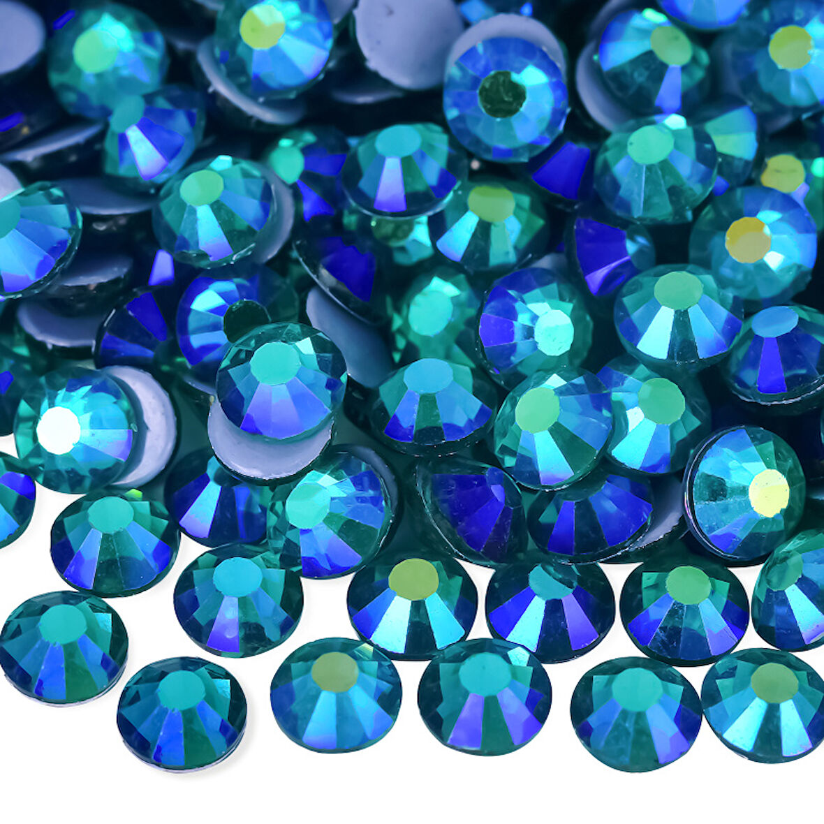 Gymo Premium Ütü İle Yapışan (Hotfix) Kristal Taş SS16 (3.8-4mm) Blue Zircon AB (720 Ad)