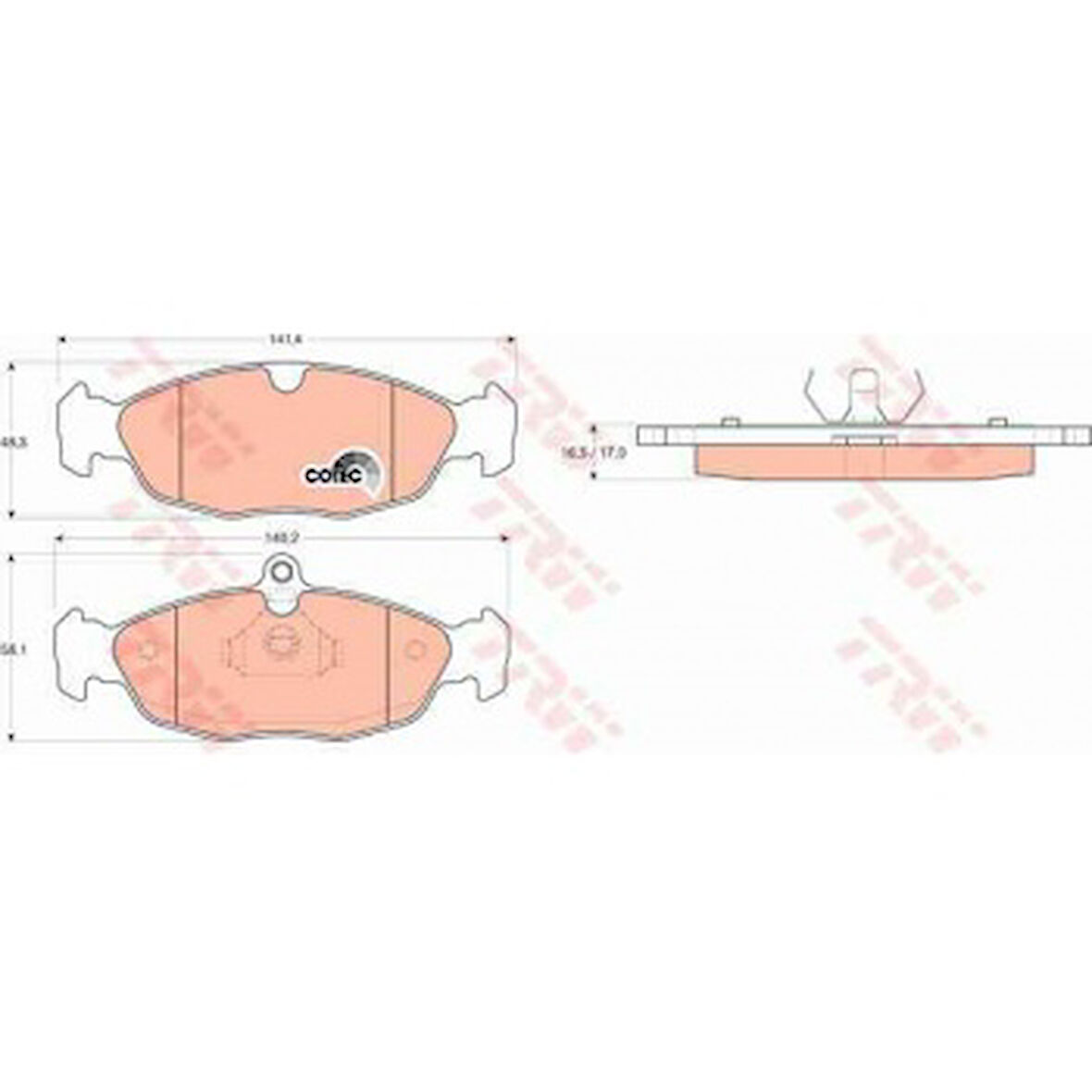Opel On Fren Balatası Vectra A Astra F Corsa A B Combo B - Trw Gdb1040