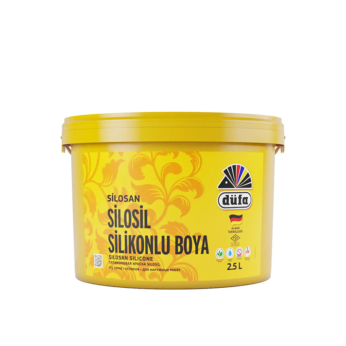 Düfa Silosil Silikonlu Dış Cephe Duvar Boyası 1201 Açık Sarı 2.5 l