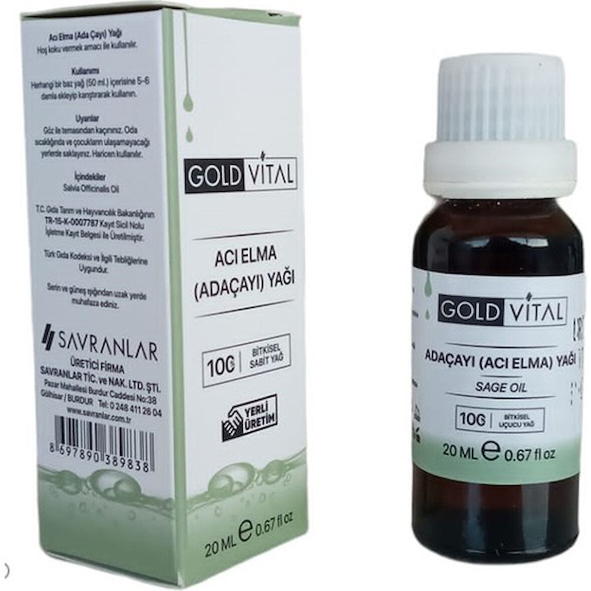 Gold Vital Adaçayı Yağı 20Cc
