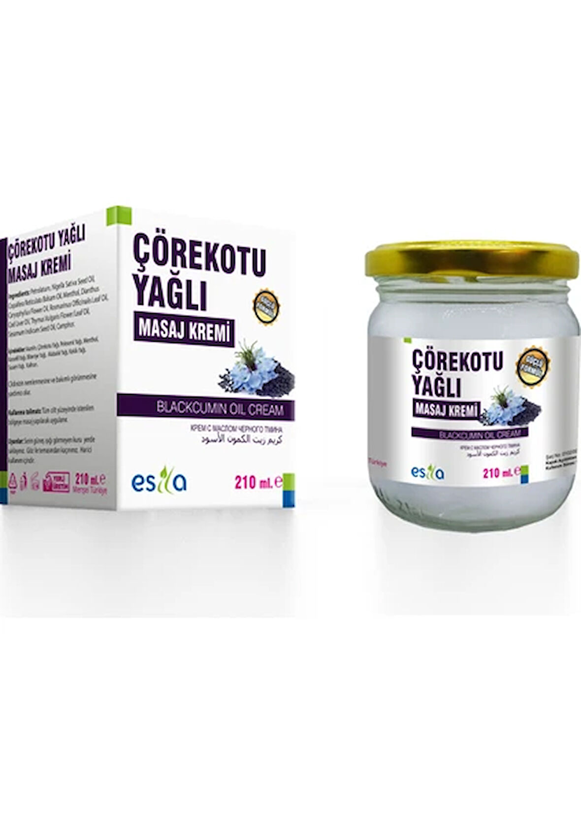 ESİLA ÇÖREKOTU YAĞLI MASAJ KREMİ 210 ML