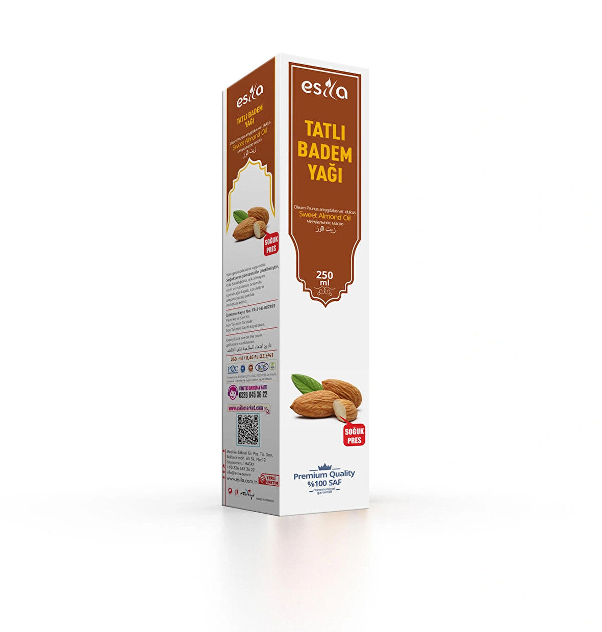 Esila Tatlı Badem Yağı 250 ml.