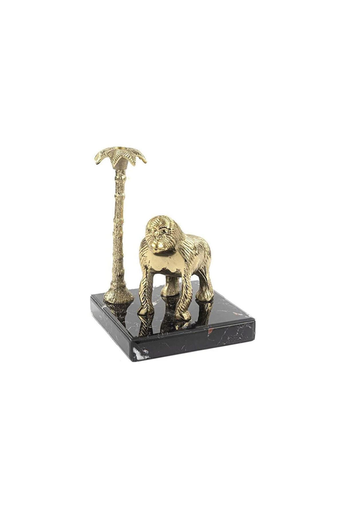 Gold Siyah Şempanze Obje Mumluk 22x22x32 Cm