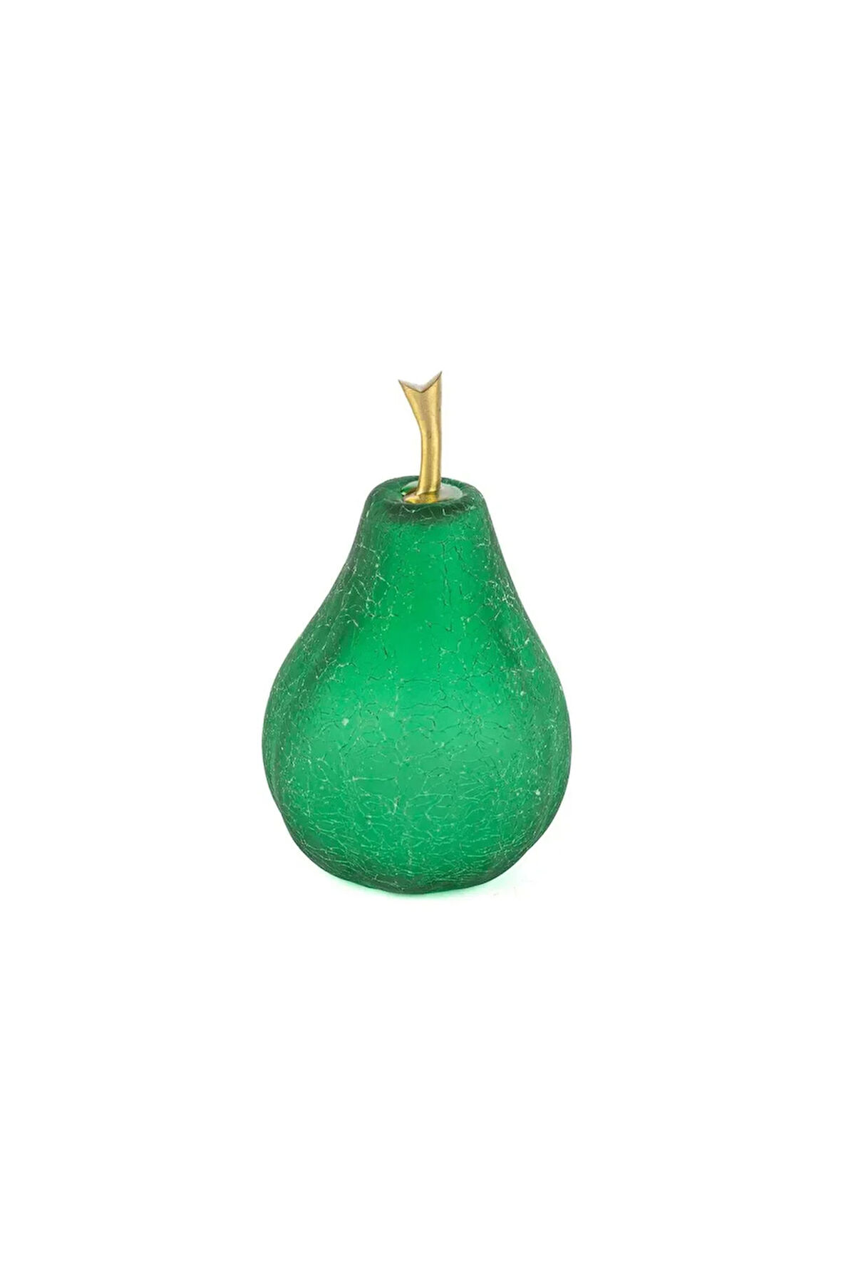 Yeşil Armut Cam Obje 13x20cm
