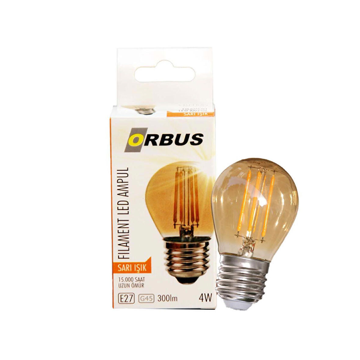 Orbus GA45 Ampul 4W AMBER E27 300Lm