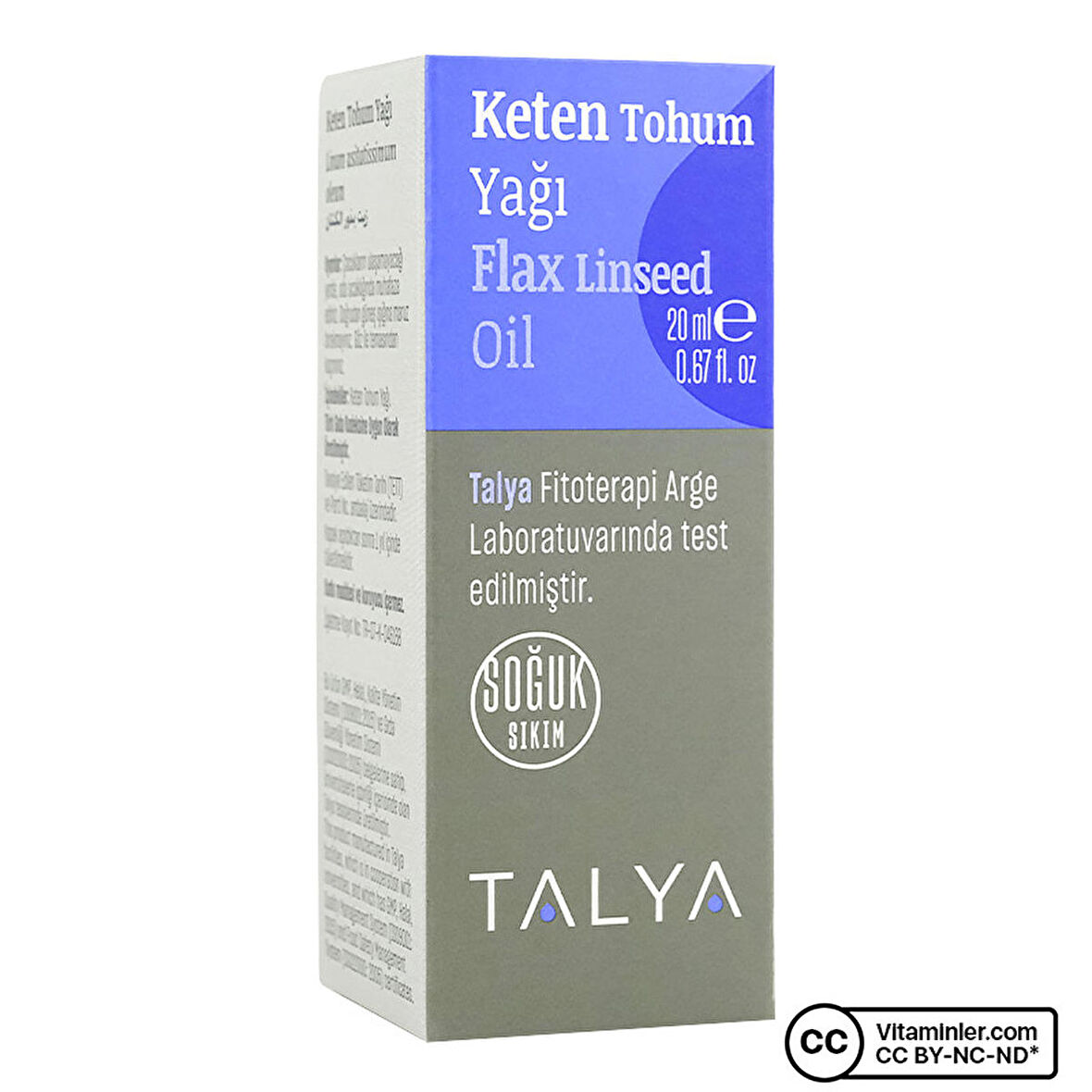 Keten Tohum Yağı, Soğuk Sıkım, %100 Saf Ve Doğal, 20 ml