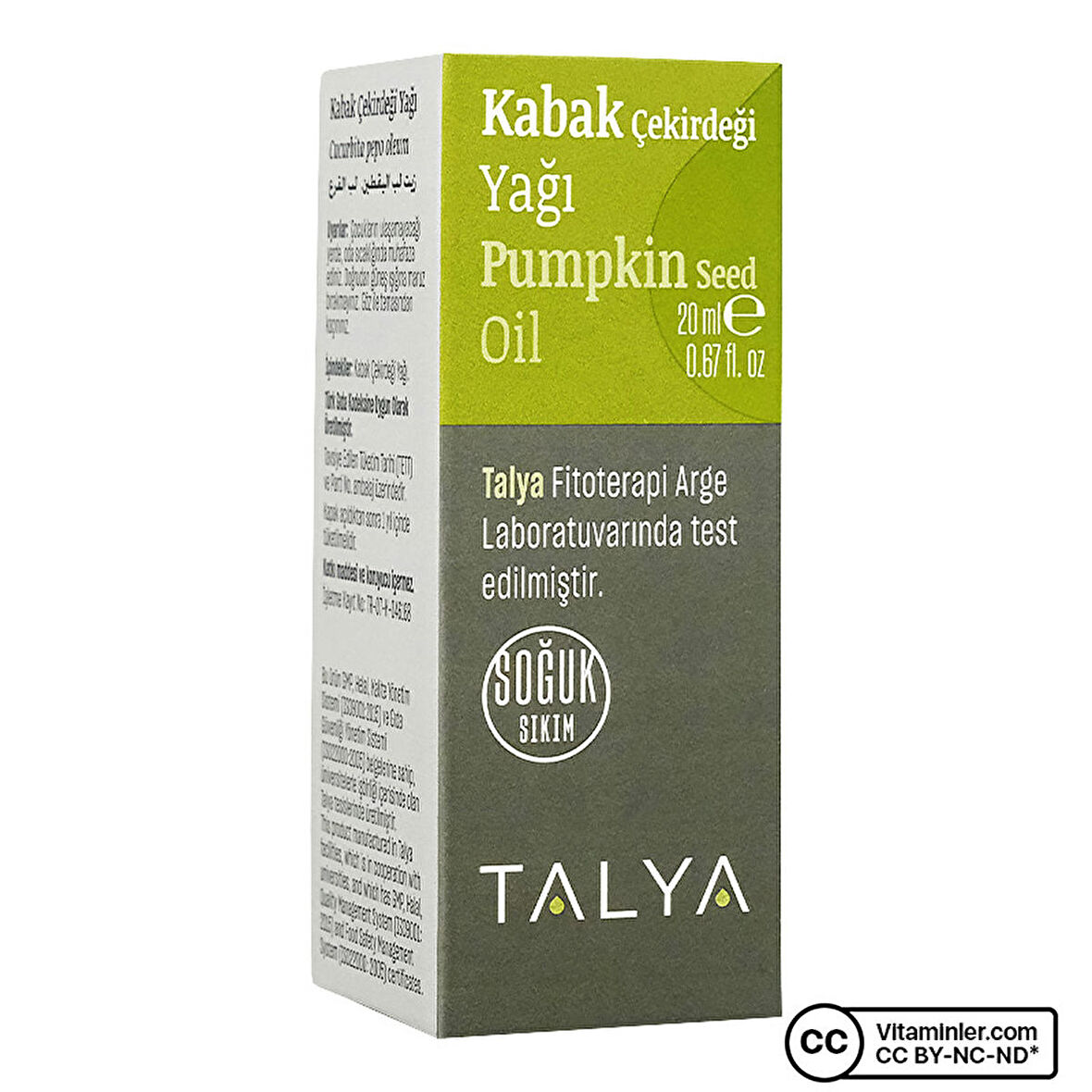 Kabak Çekirdeği Yağı, Soğuk Sıkım, %100 Saf Ve Doğal, 20 ml