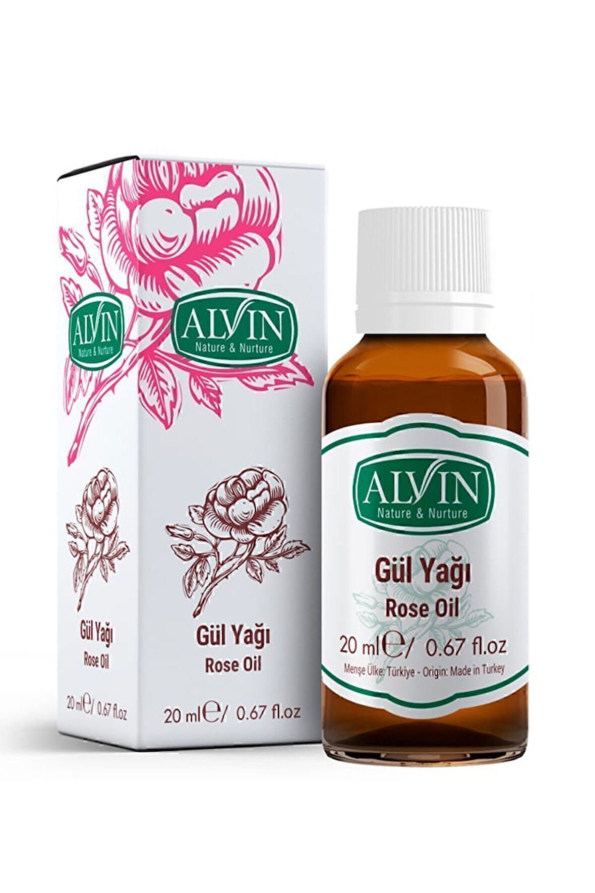 Gül Yağı (ROSE OİL), Doğal, Bitkisel Yağ, 20 ml