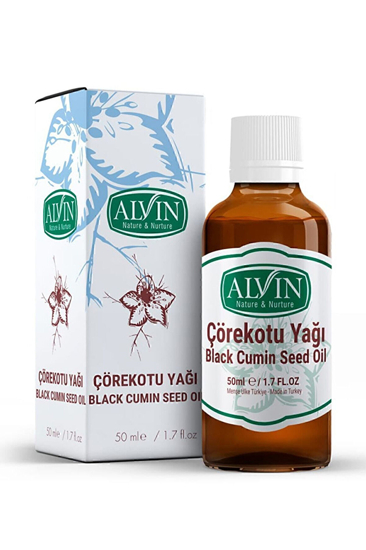 Çörekotu Yağı, Soğuk Sıkım, Doğal, Yüksek Timokinon, 50 ml