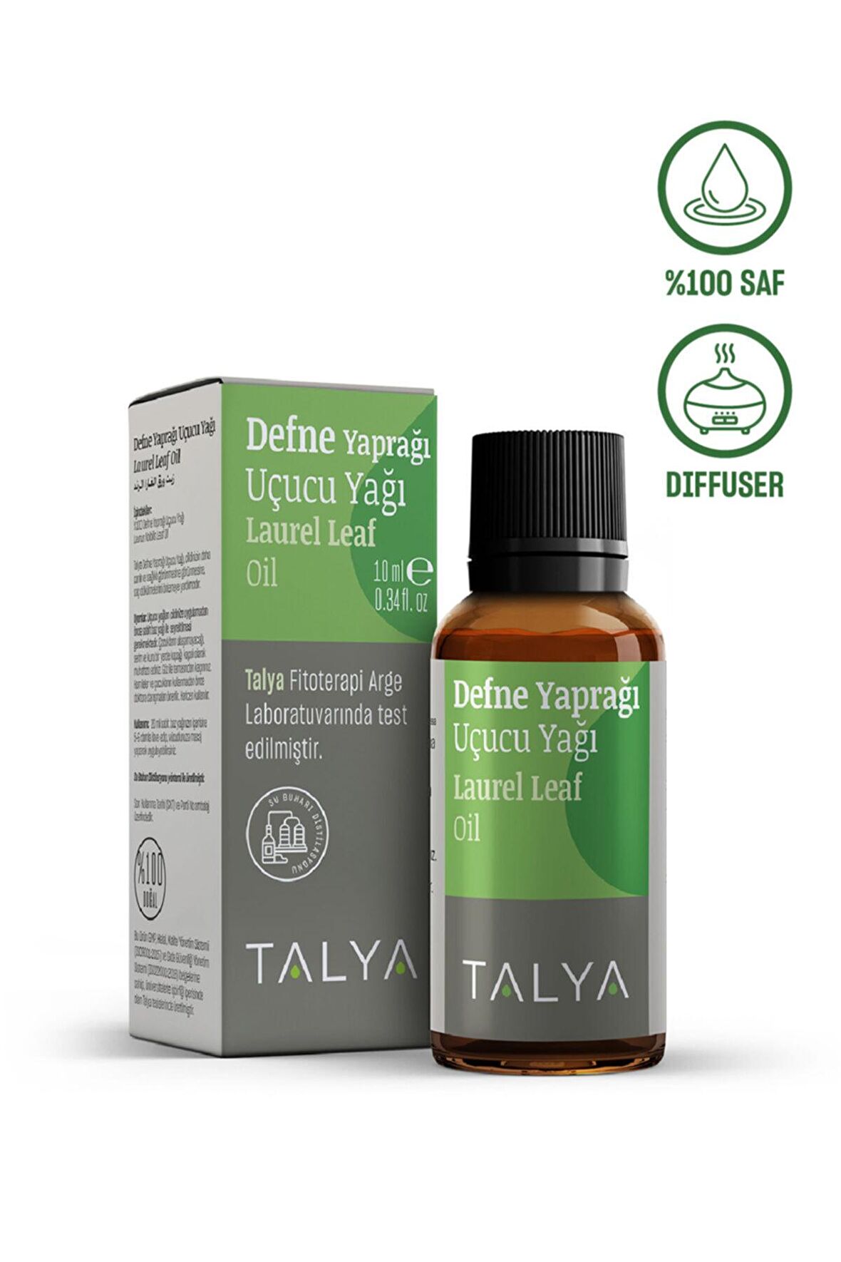 Defne Yaprağı Uçucu Yağı, %100 Saf Ve Doğal, 10 ml