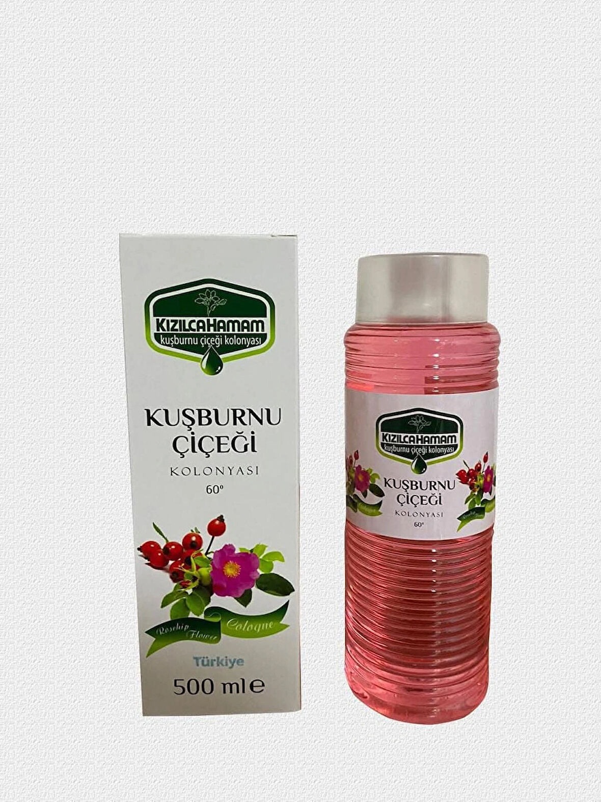 KIZILCAHAMAM KOLONYA PET ŞİŞE 500ML KUŞBURNU ÇİÇEĞİ