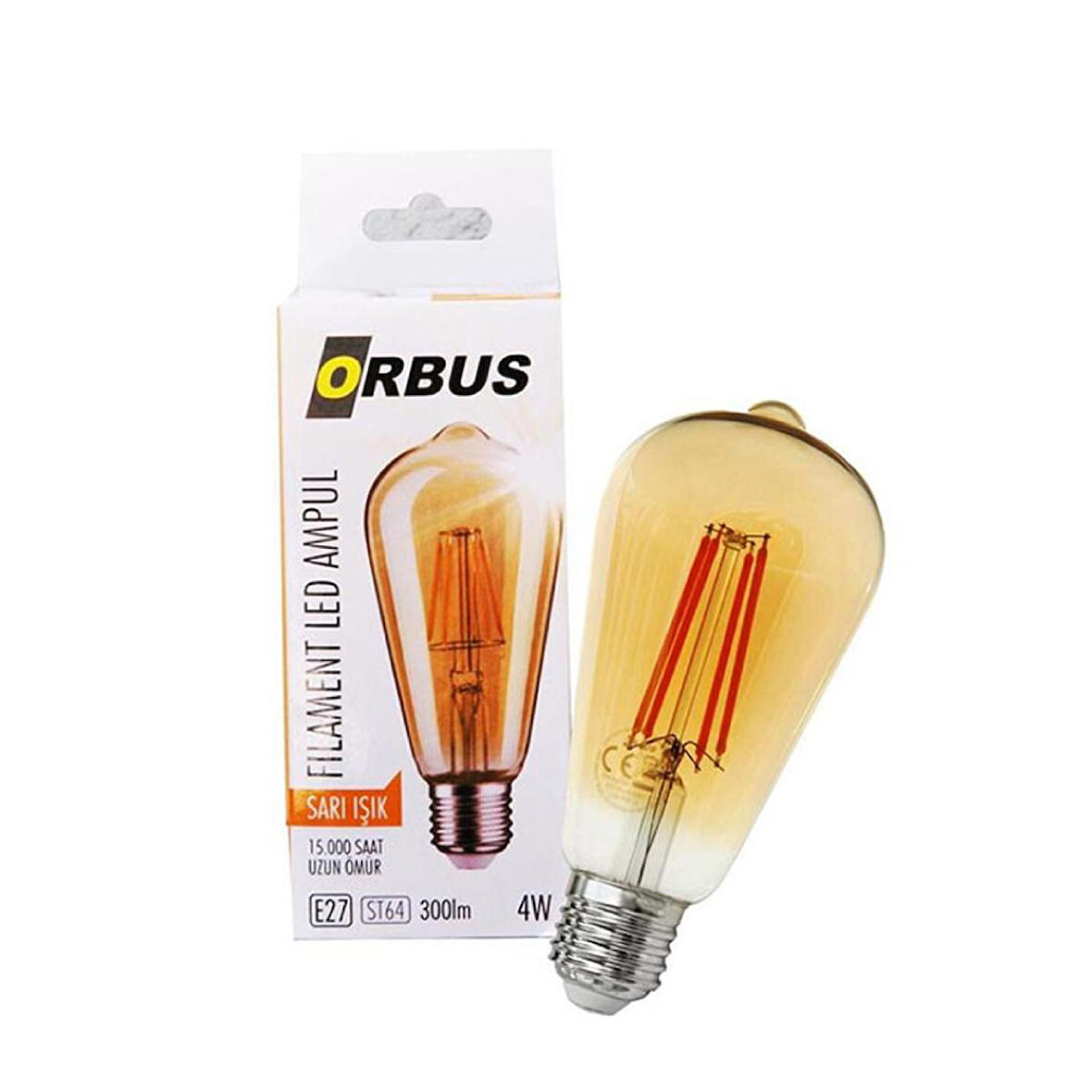 Orbus ST4W AMBER AMPUL E27 300Lm