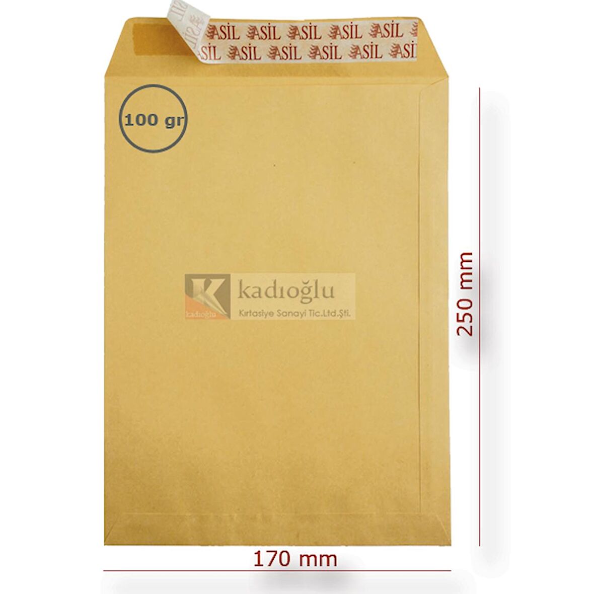 Asil Doğan Torba Zarf Formula Silikonlu 17x25 100 Gr