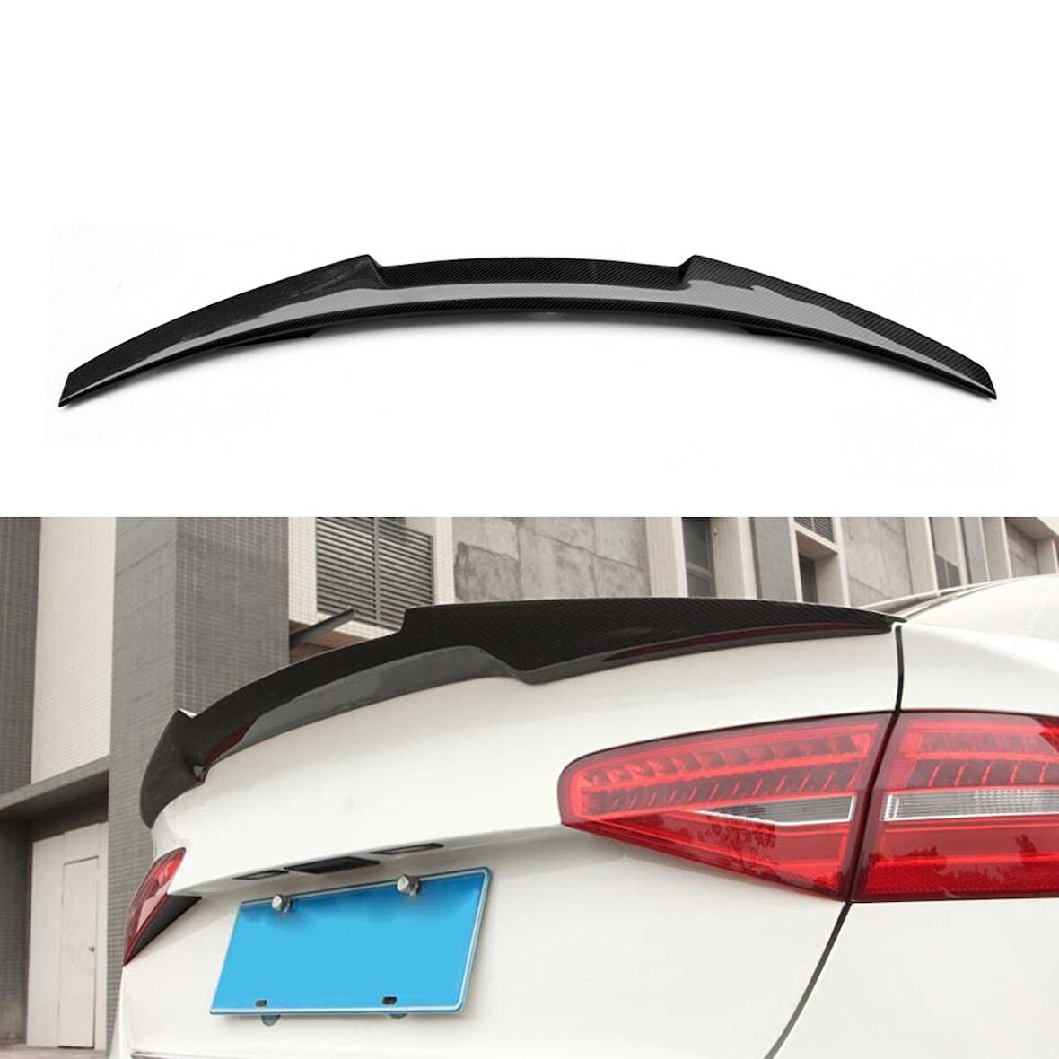 AUTOGP  Audi a4 bagaj üstü spoiler pianoblack boyalı yarasa 2008 / 2012